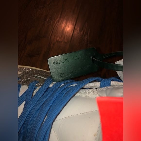 OFF-WHITE Off Court 3.0 High Top Sneaker Glitter White/Silver SZ44 - Picture 11 of 15